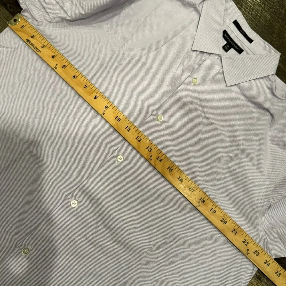 Banana Republic Men's Premium Poplin Button Down Dress Slim Fit Shirt XL NWOT